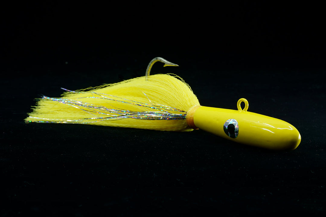 Yellow Deep Jig, gulfstream lures, bottom jigs, bottom lures, grouper lures, snapper lures, amberjack lures, shark lures, halibut lures