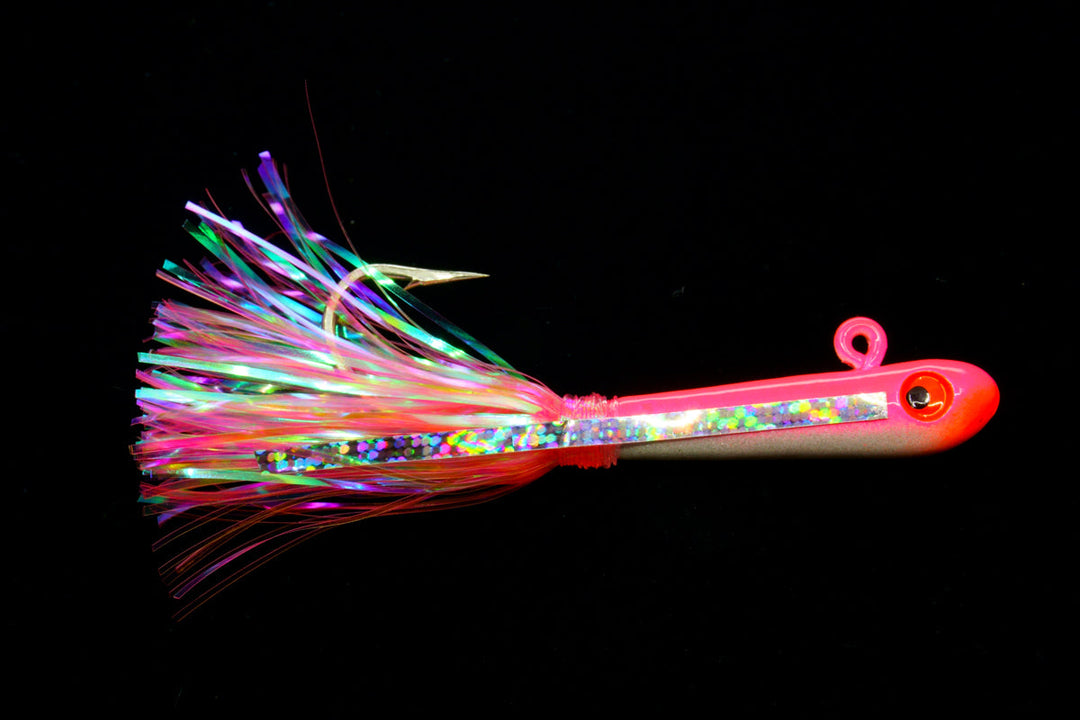 Pink Flash Minnow Lure, Gulfstream Lures, Spanish mackerel lures, ladyfish lures, snapper lures, dolphin lures, best baitfish lures, blue runner lures, best baitfish lures