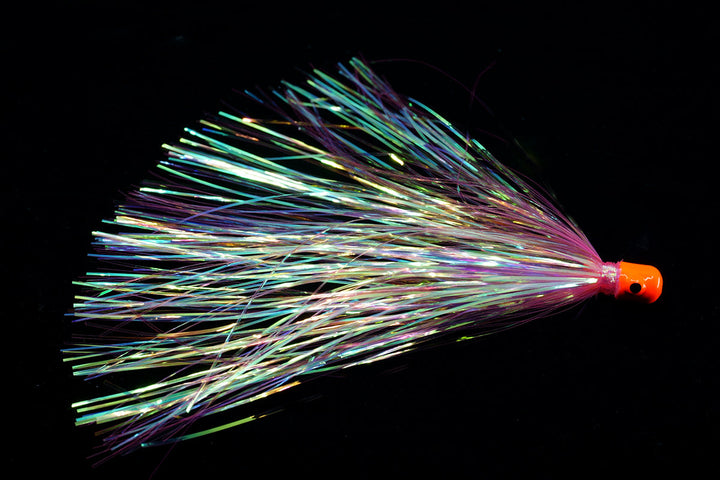 Flash Witch with orange head and flashy pink body, gulfstream lures, best trolling lures, drifting baits, drifting lures, dolphin lures, sailfish lures, wahoo lures,