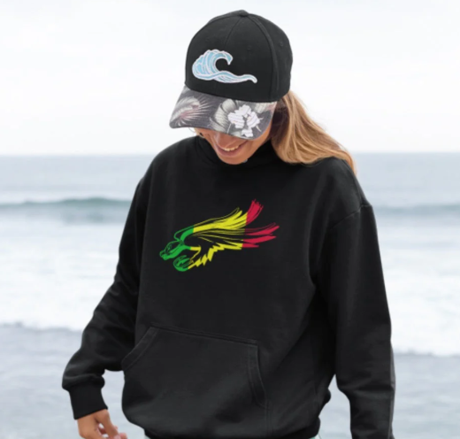 Black Hoodie with Osprey