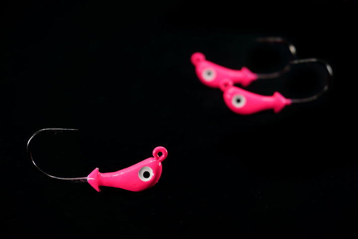 Pink Pro Rite Jig Head, gulfstream lures, saltwater jig heads, casting jigs, snook jig, snook lure, seatrout jig, seatrout lure, redfish jig, redfish lure, flounder jig, flounder lure, bonefish jig, bonefish lure, triple tail jig, triple tail lure, weedless jig head