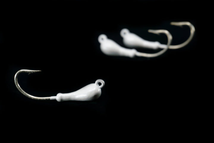 White Troll Rite Jig Head. Come in a 3 pack. This Gulfstream Lures is very popular for using as a Flounder Jig, Jack Jig, Ladyfish jig, Pompano Jig, Red Fish Jig, Sea Trout Jig and Snook Jig. Saltwater Jig Heads